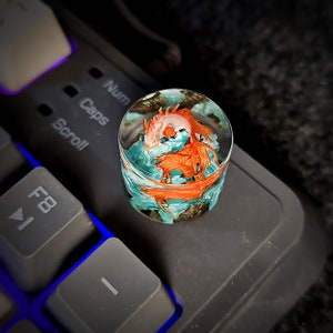 Koi Dragon Volume Knobs for mechanical keyboard, Volume Knobs gaming gear, Keychron knobs gifts for boyfriend&#39;s birthday.