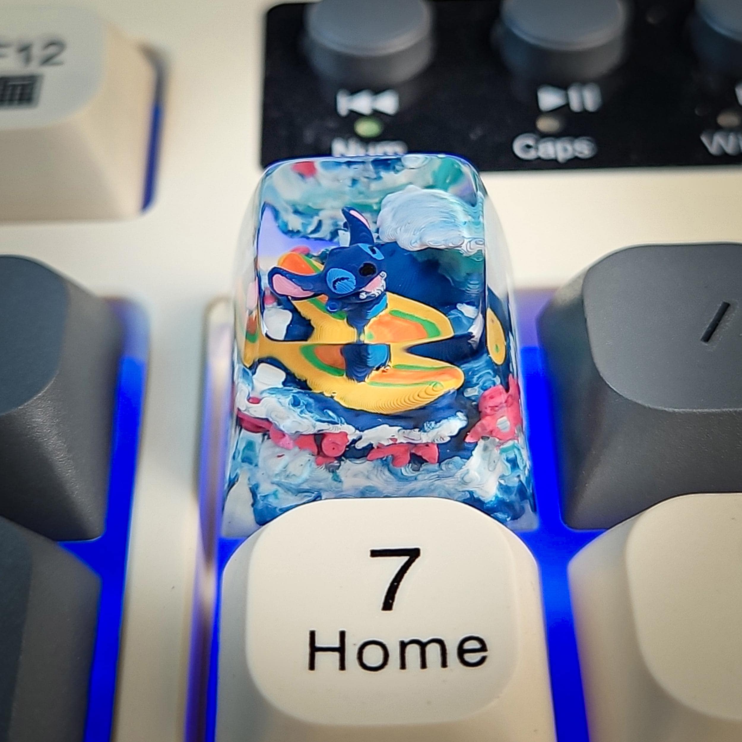 GoldenStar Keycap Stitchアーティザンキーキャップ Lilo and Stitch Keycaps - Etsy