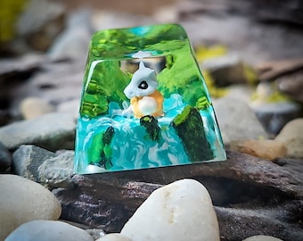 Adorable Cubone resin keycap, anime character aritan resin keycap 1u, Karakara handmade resin keycap, gift for anime's fan.
