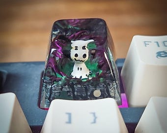 m.i.m.i.k.yu new version resin keycap, handmade resin keycap, 1u keycap, anime resin keycap, cute anime character resin keycap 1u.