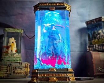 Handmade Toji Epoxy Resin Lamp – Inspired by a Skilled Warrior Character | LED Anime Figure Light