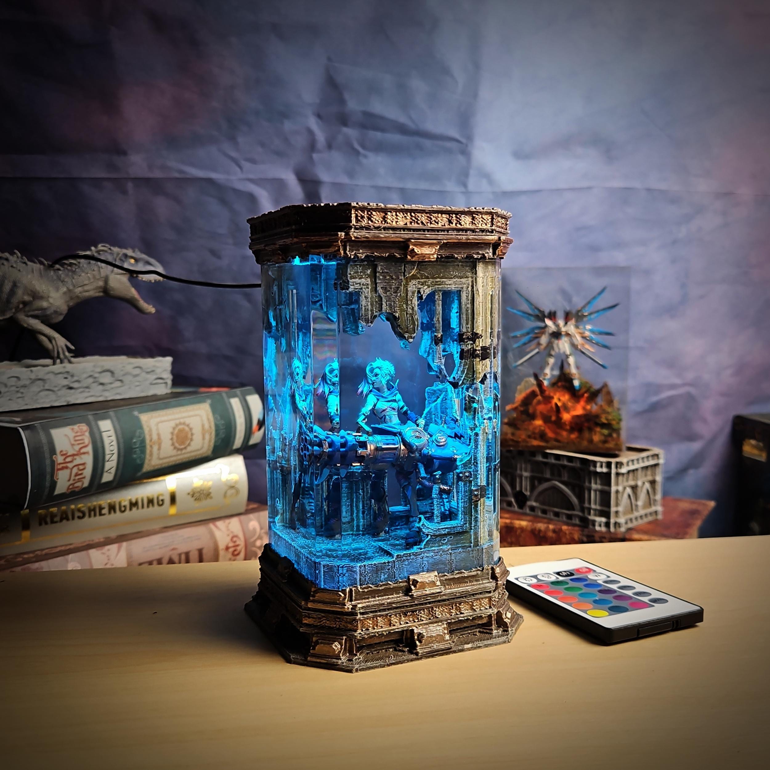 Jinx Arcane Resin Lamp | League of Legends Inspired Epoxy Light ...