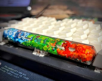 Anime resin spacebar, cute anime character resin spacebar, special gift for anime's fan, decor for your keyboard.