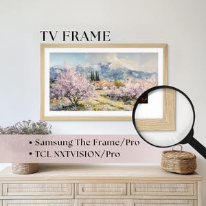 Oak TV Frame for Samsung The Frame & TCL NXTVISION TVs, Handmade Wooden bezel