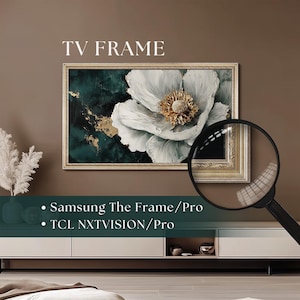 Champagne TV Frame for Samsung The Frame & TCL TVs, Custom frames, Hight quality Wood bezel