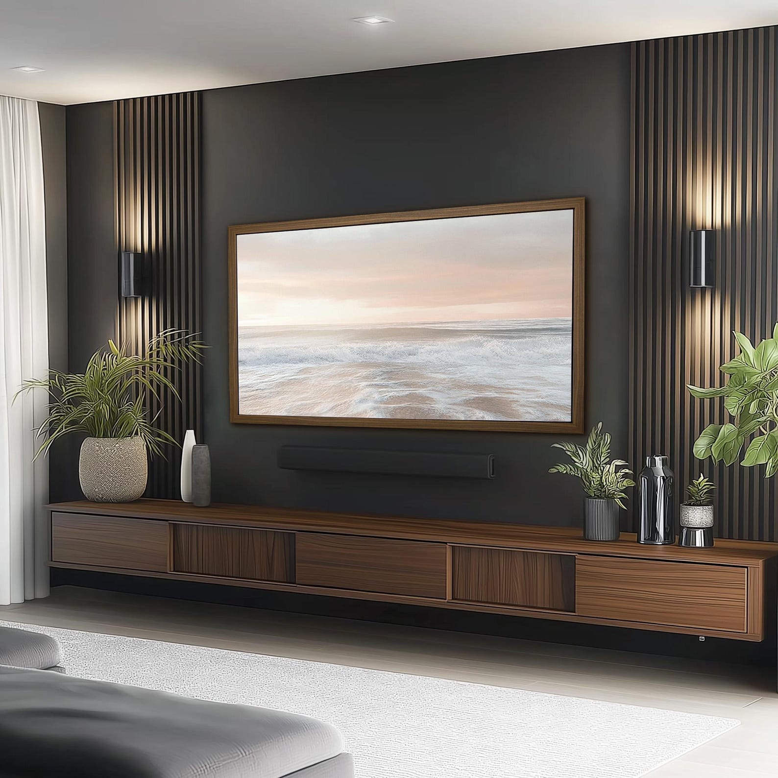 Frame Bezel Sample Walnut TV Bezel Sample for Samsung the Frame & TCL: 6-inch Molding - Etsy