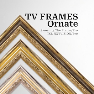 Utsmyckad TV-ram för Samsung The Frame & TCL, handgjord tunn specialdesignad träram