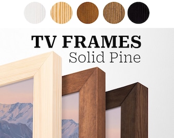 Cadre TV en bois de pin pour Samsung The Frame & TCL, cadre décoratif personnalisé