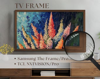 Walnut TV Frame for Samsung The Frame & TCL TVs, Thin Wooden Bezel, Custom made
