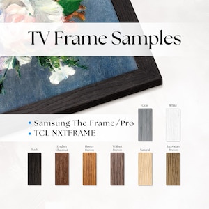 Muestra de bisel de TV de roble, muestra de color de marco de madera hecho a mano para Samsung The frame y televisor TCL