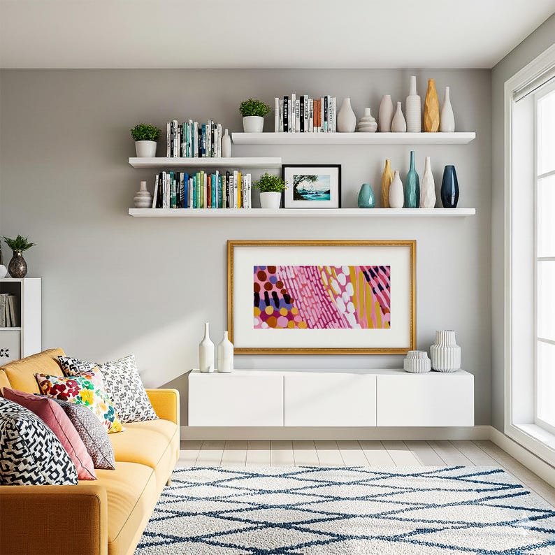 Elegant TV frame decor to your living room space the frame tv