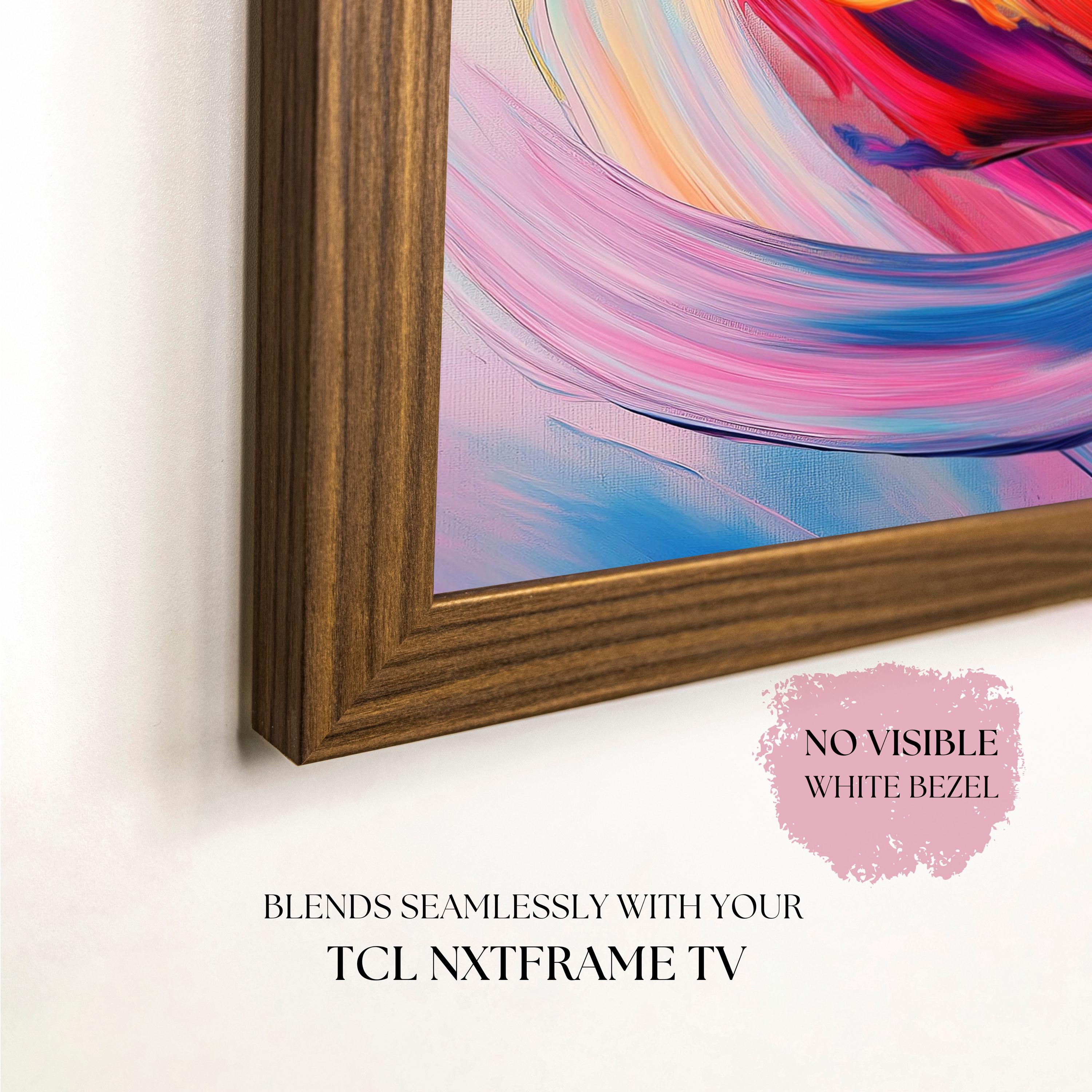 Handmade Walnut TV Frame for TCL Nxtframe: Modern Wood Bezel, All