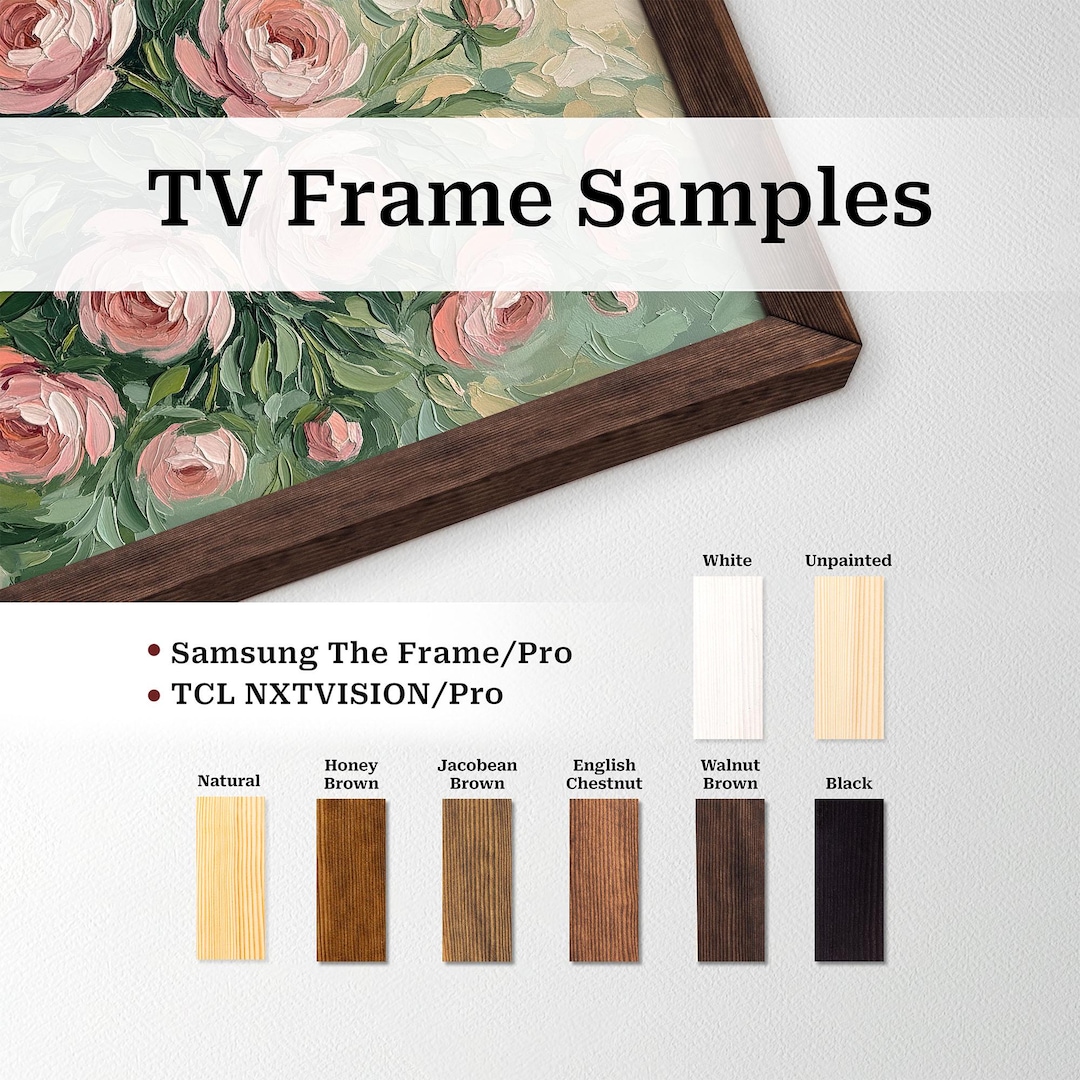 Frame Bezel Sample Solid Pine Wood TV Frame Samples for Samsung the Frame, TCL Tvs ...