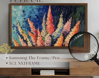 Thin Walnut TV Frame for Samsung The Frame Tv, Dark Wooden bezel, Elegant Scandinavian TV frame for Samsung TV - 32&quot; 43&quot; 50&quot; 55&quot; 65&quot; 75&quot; 85&quot;