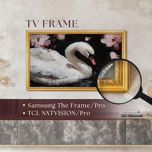 Antique Gold TV Frame for Samsung The Frame & TCL TVs, Wooden bezel