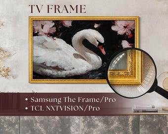 Antique Gold TV Frame for Samsung The Frame & TCL TVs, Wooden bezel