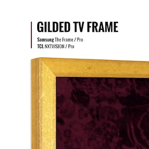 Frame TV guldfärgad ram för Samsung The Frame, TCL NXTVISION, modern TV-inredning
