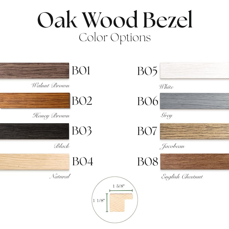 Frame Bezel Sample Oak TV Bezel Sample, Handmade Wood Frame Color Swatch for Samsung the ...