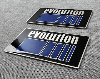Set Metal Fender Badge Emblem for W201 190E Evolution  - Classic Car Part -