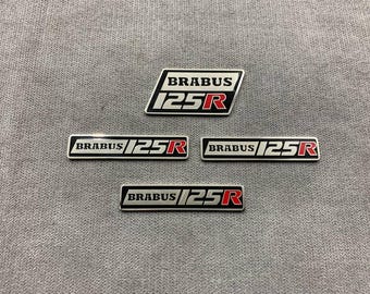 Set de insignias personalizadas de acero inoxidable Smart 125R - Emblema de coche personalizado