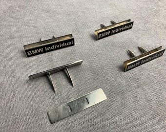 Metal BMW M Power Rear Trunk Emblem Badge – Black Aluminum – Universal Fit