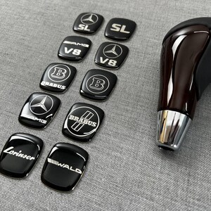 Wood Gear Shift Knob Mercedes  SL R129 Leather - Genuine Leather Gear Shift Knob Mercedes SL R129