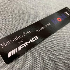 Mercedes Benz AMG Recommend Mobil 1 Oil Label Sticker Decal-Mercedes Benz AMG Mobil 1 Oil Sticker - Car Enthusiast Decal
