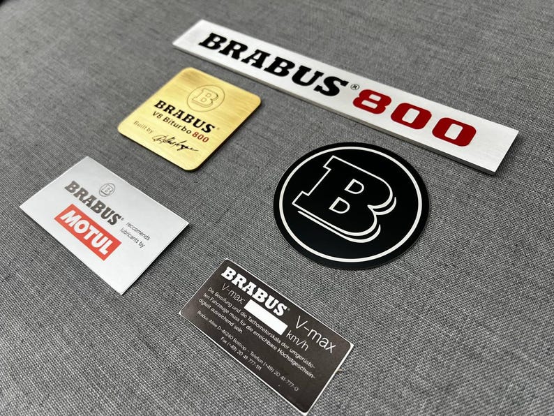 Engine Emblem Badges Mercedes Benz Brabus 800 - Set 5 Pcs- Mercedes ...