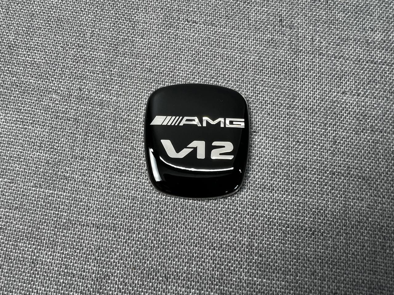 Gear Shift Box Badge Emblem AMG V12 Style for Mercedes Benz W140