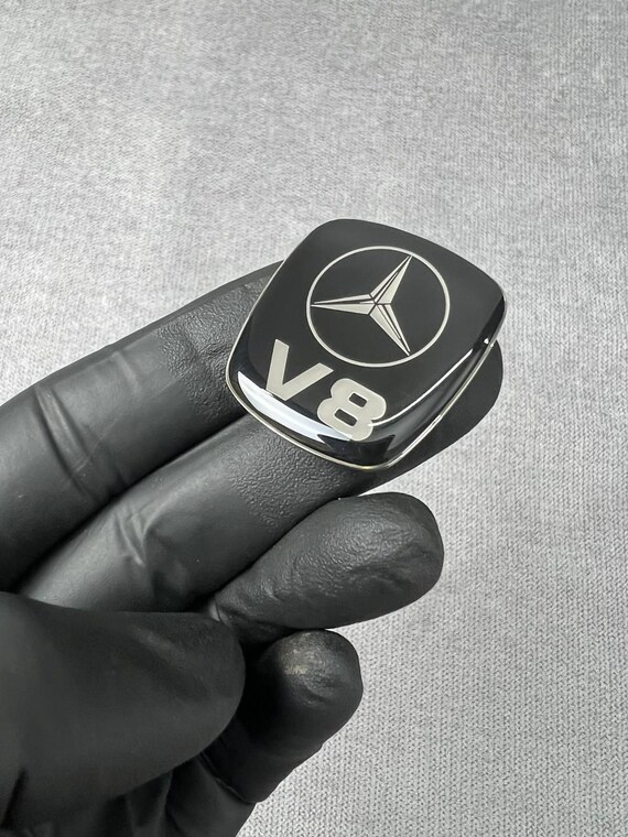 Gear Shift Box Badge Logo Emblem V8 Style for Mercedes Benz W140