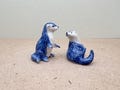 Hand-Painted Blue Ceramic Otter Figurines: Animal Home Decor product logo