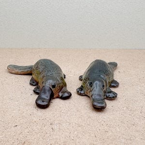 Handcrafted Ceramic Platypus Figurine: Australian Wildlife Decor