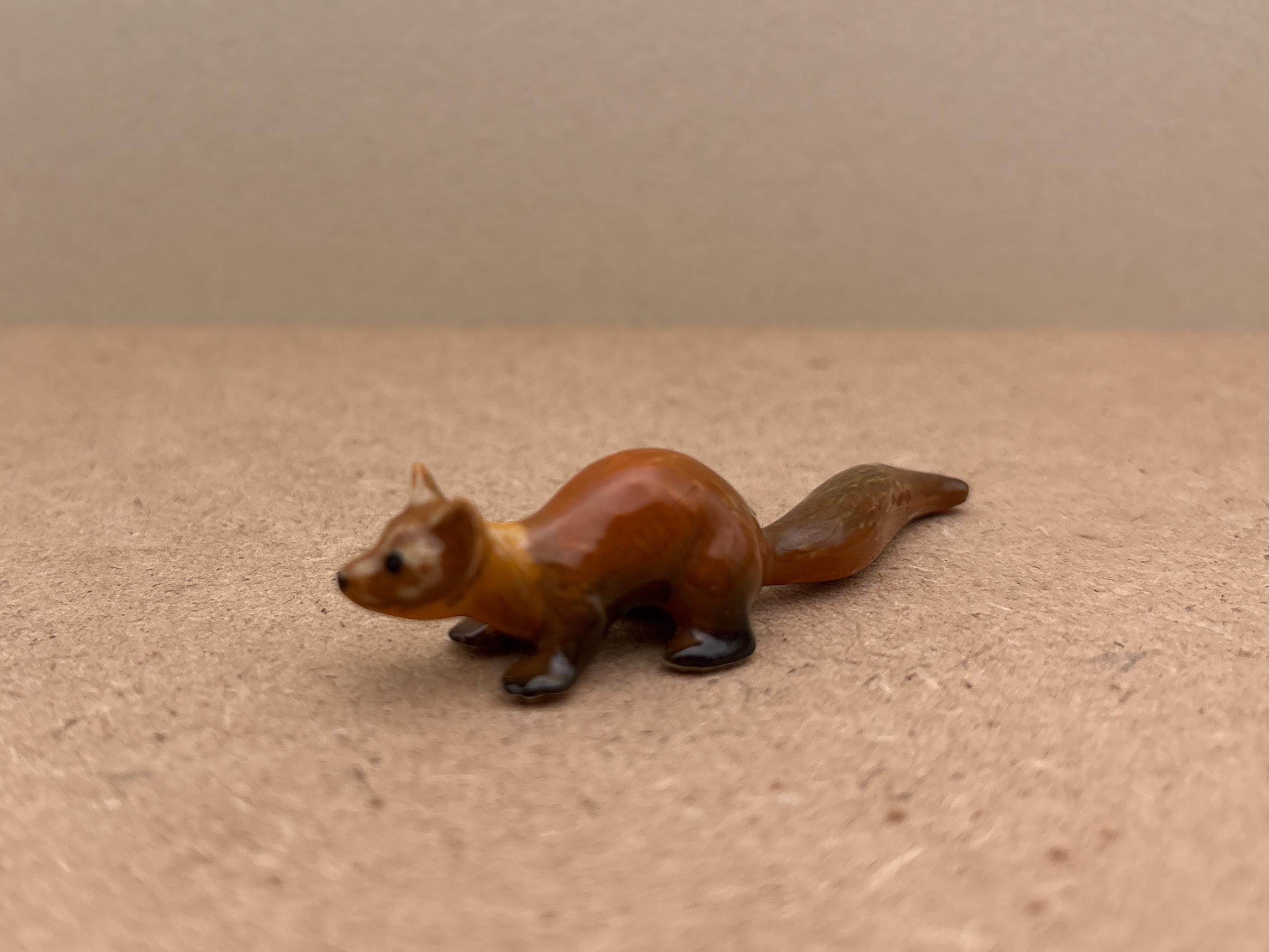 陶器製テンの置物：森の動物装飾、2個セット - Etsy 日本