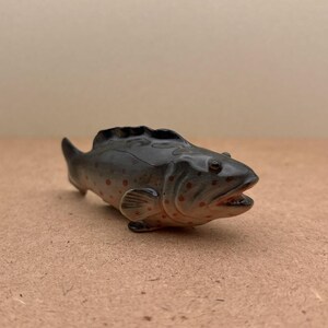 Realistic Ceramic Fish Figurines, Bass Fish Set for Fishing Enthusiasts ...
