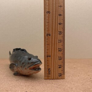 Realistic Ceramic Fish Figurines, Bass Fish Set for Fishing Enthusiasts ...
