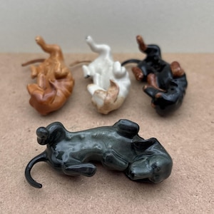 Miniature Dachshund Ceramic Figurine | Playful Pet Decor | Cute Gift for Dachshund Lovers & Figurine Collectors | Wedding Cake Topper