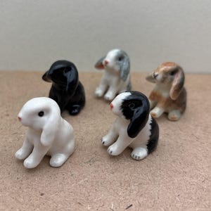 Miniature Bunny Figurine | Handcrafted Ceramic Rabbit | Perfect Easter Gift or Woodland Animal Decor for Collectors, Gift for Rabbit Lovers