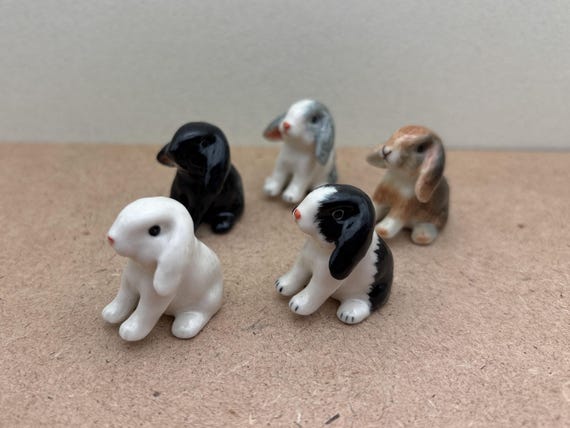 Handcrafted Ceramic Bunny Figurine: Easter Decor, Rabbit Lover Gift
