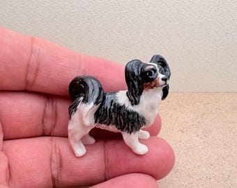 ミニパピヨン犬 - 小さなかぎ針編みのミニチュア犬のぬいぐるみ