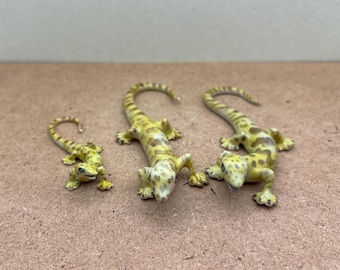 ミニチュア セラミック ヤモリ トカゲ 爬虫類 動物 小さなグレー