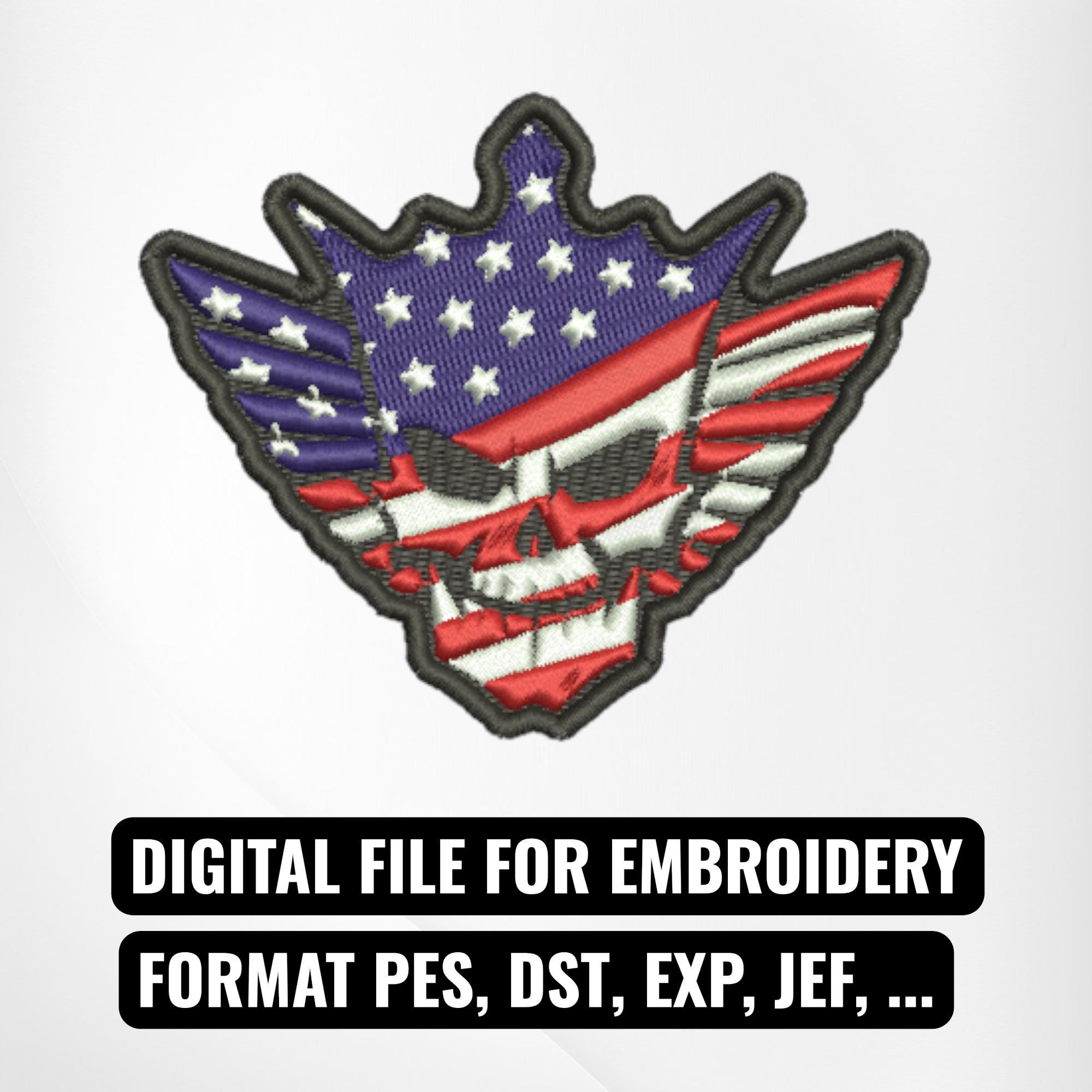 Embroidery Design, the American Nightmare in Digital Format - Etsy