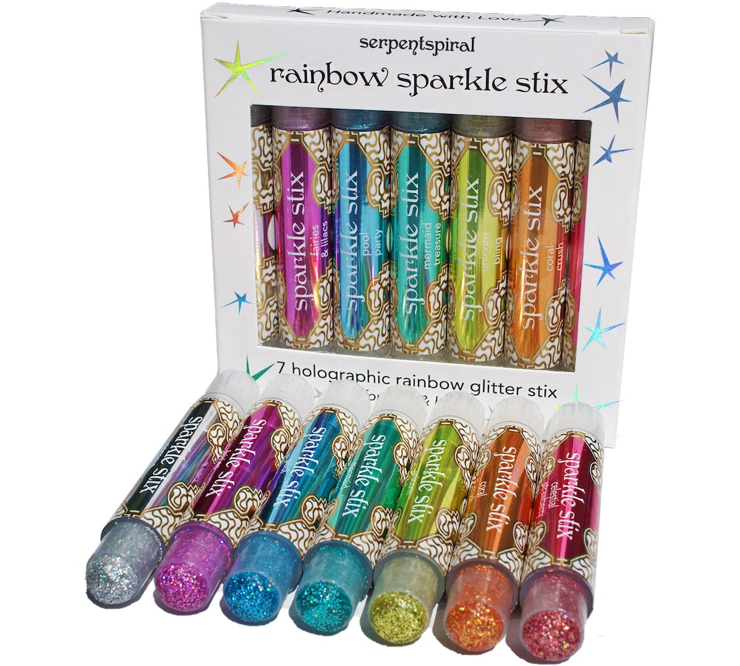Holographic Rainbow Sparkle Stix the Collection Organic Glitter Stix