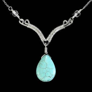 Tutorial Dhalia wire wrapped necklace focal, Instant download, wire jewelry tutorial, necklace tutorial, wire wrapping tutorial