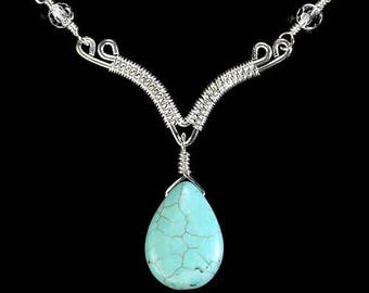 Tutorial Dhalia Draht gewickelt Halskette fokal, Sofortiger Download, Drahtschmuck Tutorial, Halskette Tutorial, Wire Wrapping Tutorial