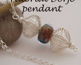 Tutorial for wire wrapped woven 3D Dorje pendant - Instant download,  wire wrapping tutorial, wire wrap tutorial, wire jewelry tutorial