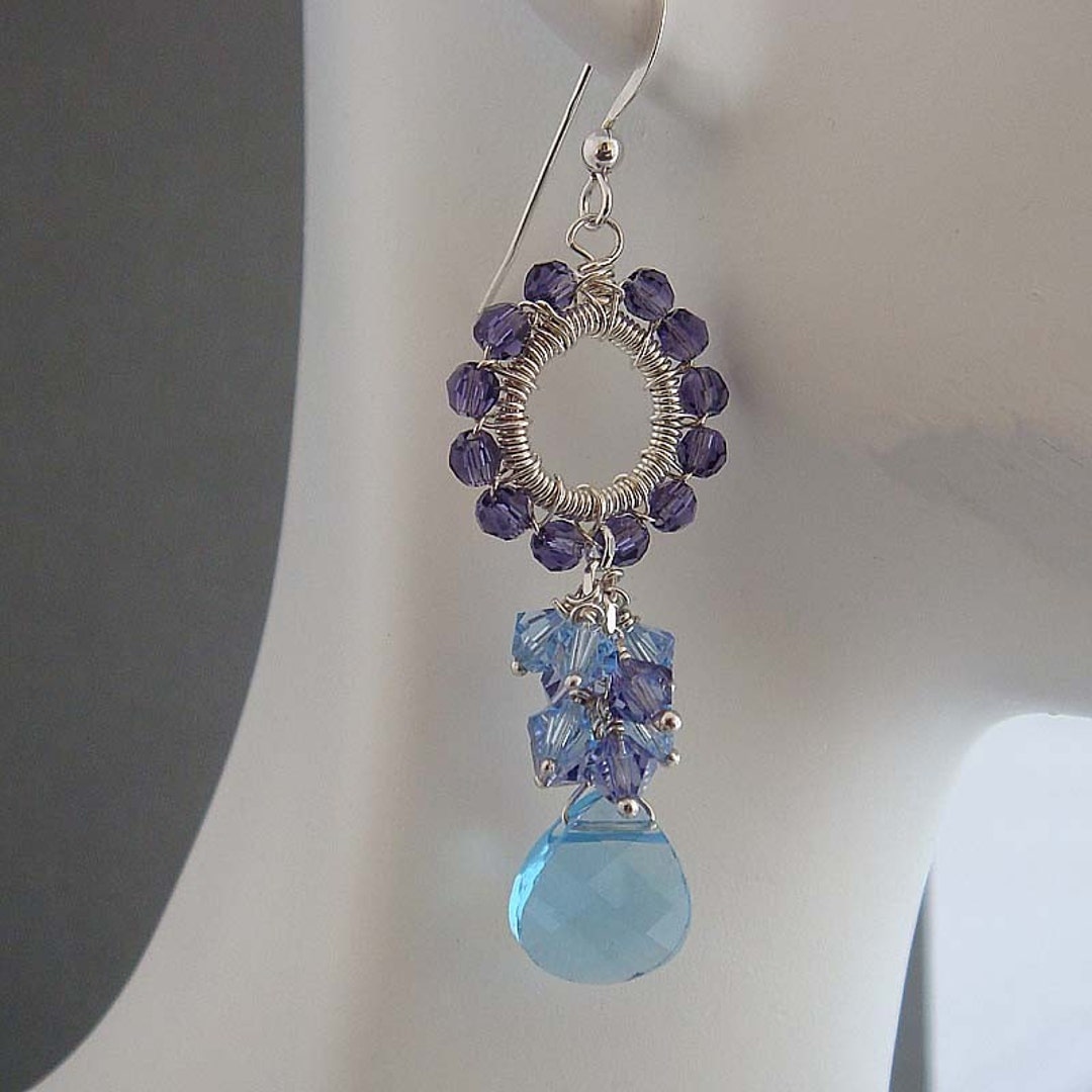 Wire Wrapped Cluster Dangle Earrings Tutorial Wire Jewelry Tutorial, How  to Wire Wrap, Wire Wrapping Tutorial