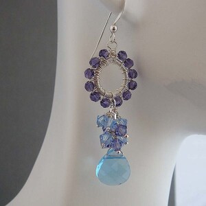 Wire wrapped cluster dangle earrings tutorial - wire jewelry tutorial, how to wire wrap, wire wrapping tutorial