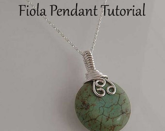 Pendant tutorial, Necklace tutorial, Fiola wire wrapped pendant, wire wrapping tutorial, wire jewelry tutorial, wire wrap tutorial