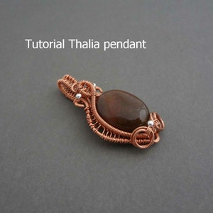 Wire wrap tutorial, Thalia pendant  - Instant download, learn to wire wrap, pendant tutorial, wire wrapping tutorial, wire jewelry tutorial
