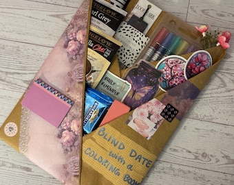 Blind Date with a Coloring Book, Adult Teen Coloring Books, Date Night, Mystery Coloring Book, Cozy Gift, Unique Gift